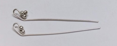 Judy Larson's Bali Style Earrings - , Contemporary Wire Jewelry, Stamping, Stamps, Butane Torch, Soldering, Solder, Drilling, Drill, Bend the wire 